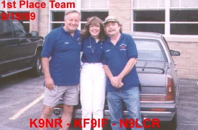 First Place Foxhunt Team K9NR, KF9IF and N9LCR