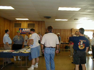 ARRL table with Central Division Director, Dick Isely W9GIG