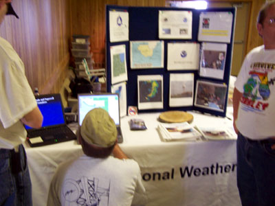 National Weather Service informational booth.