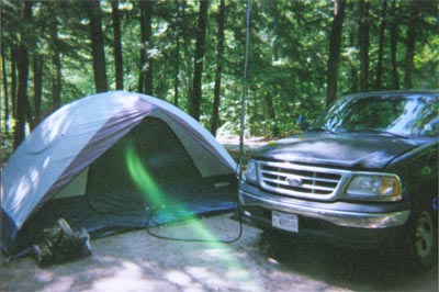 Operating from a tent on the shore of Lake Huron